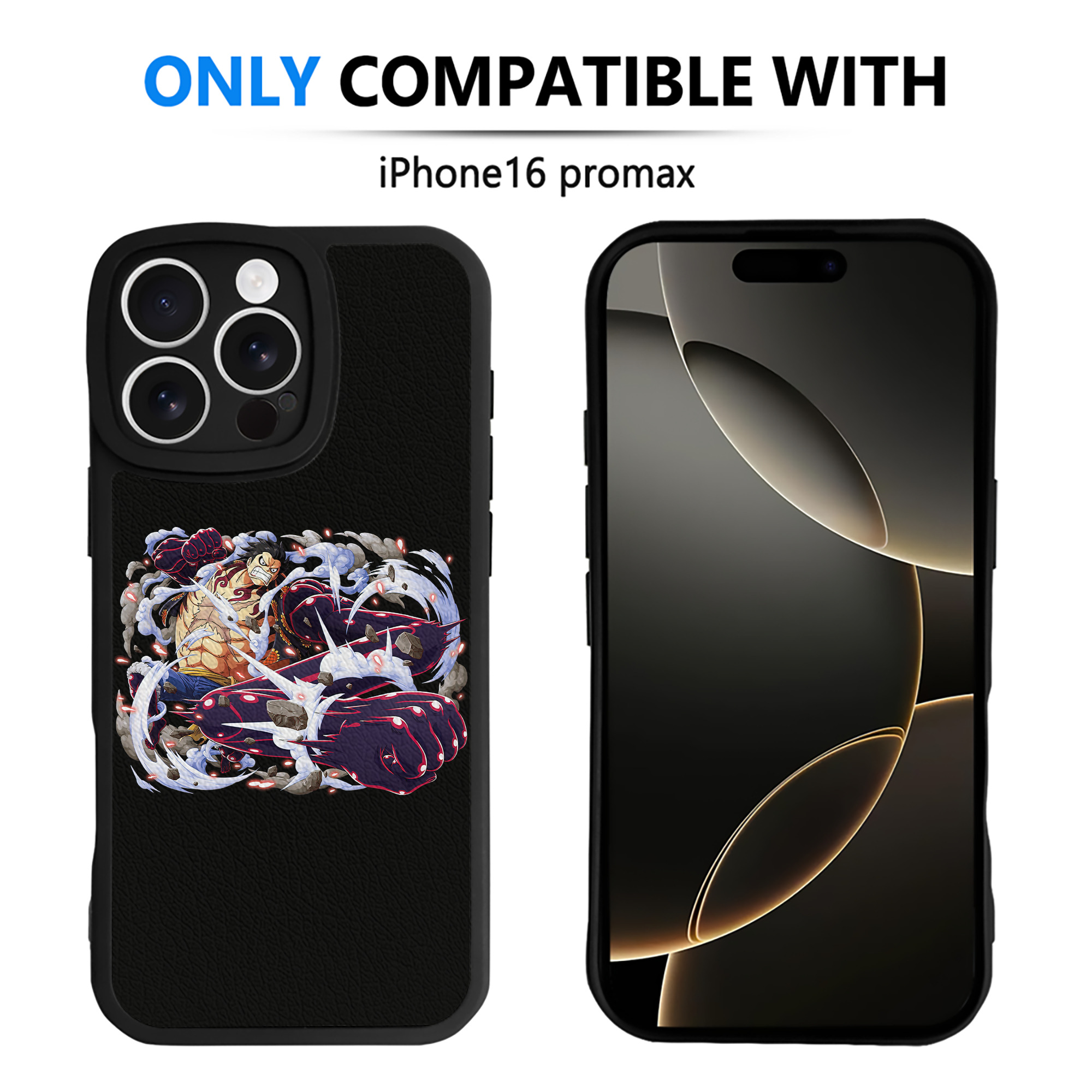 （画像用） ワンピース モンキー・D・ルフィ ONE PIECE Monkey D. Luffy 【iPhone 16シリーズ対応】シリコンスマホケース（レザー調） 材質：シリコン
